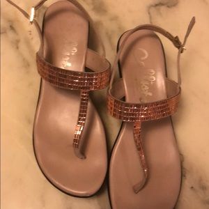 Callisto of California, Rose gold sparking shoes